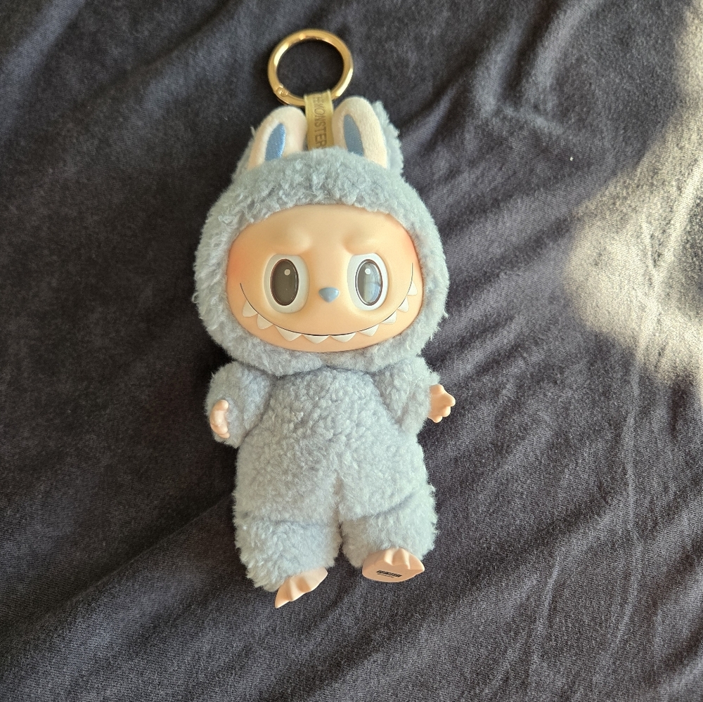 Adorable Blue Bunny Keychain